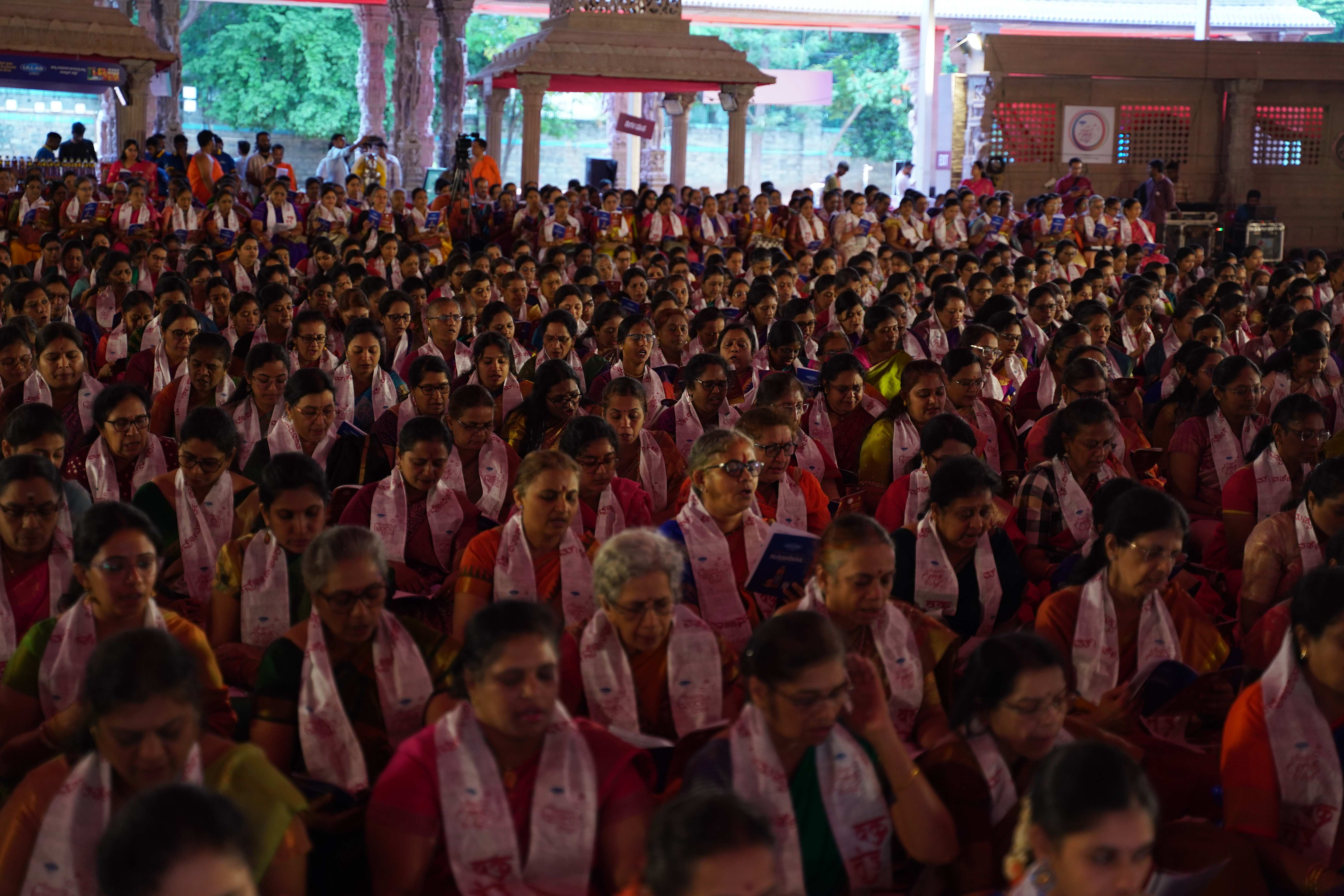 A sea of devotees at the celebration